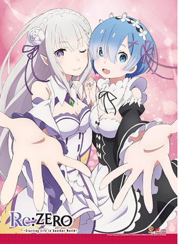 Re:Zero Starting Life in Another World Wall Scroll Emilia & Rem